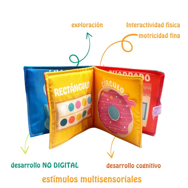 A descubrir las formas - Mini libro de tela sensorial A descubrir las formas - Mini libro de tela sensorial